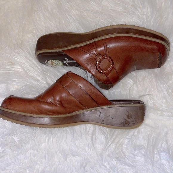 Earth Shoe leather Gelron Mules Sz 7 - Picture 2 of 5